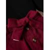 imageFloerns Girls 2 Piece Outfit Ruffle Trim Long Sleeve T Shirt and Short Skirt SetBlack and Red