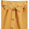 imageFloerns Girls 2 Piece Outfit Ruffle Trim Long Sleeve T Shirt and Short Skirt SetBlack and Yellow
