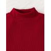 imageFloerns Girls 2 Piece Outfit Ruffle Trim Long Sleeve T Shirt and Short Skirt SetBurgundy Black Plaid