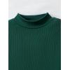 imageFloerns Girls 2 Piece Outfit Ruffle Trim Long Sleeve T Shirt and Short Skirt SetDark Green Black