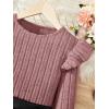 imageFloerns Girls 2 Piece Outfit Ruffle Trim Long Sleeve T Shirt and Short Skirt SetDusty Pink