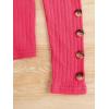 imageFloerns Girls 2 Piece Outfit Ruffle Trim Long Sleeve T Shirt and Short Skirt SetHot Pink Brown