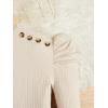 imageFloerns Girls 2 Piece Outfit Ruffle Trim Long Sleeve T Shirt and Short Skirt SetKhaki Brown