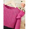 imageFloerns Girls 2 Piece Outfit Ruffle Trim Long Sleeve T Shirt and Short Skirt SetPink and Black