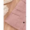 imageFloerns Girls 2 Piece Outfit Ruffle Trim Long Sleeve T Shirt and Short Skirt SetPink and White