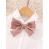 imageFloerns Girls 2 Piece Outfit Ruffle Trim Long Sleeve T Shirt and Short Skirt SetPink and White