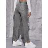 imageFloerns Womens High Waist Boyfriend Straight Leg Ripped Jeans Distressed Denim Pants GreyLight Grey Black