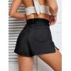 imageFloerns Womens High Waist Zipper Button Denim Shorts Jean Skort with PocketsBlack