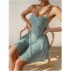 imageFloerns Womens Summer Ditsy Floral Backless Tie Back Sleeveless Cami Mini DressDark Green