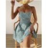 imageFloerns Womens Summer Ditsy Floral Backless Tie Back Sleeveless Cami Mini DressDark Green