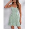 imageFloerns Womens Summer Ditsy Floral Backless Tie Back Sleeveless Cami Mini DressMint Green