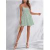 imageFloerns Womens Summer Ditsy Floral Backless Tie Back Sleeveless Cami Mini DressMint Green