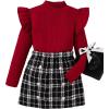 Burgundy Black Plaid