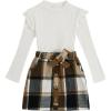 White Brown Plaid