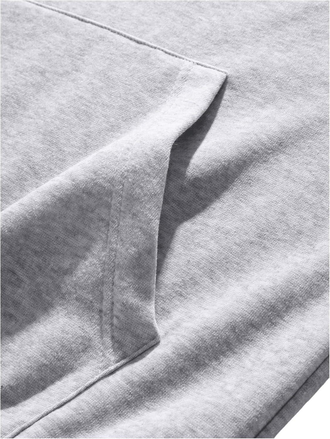 imageFloerns Mens Graphic Print Long Sleeve Drawstring Hoodie Pullover SweatshirtGrey Animal