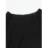 imageFloerns Girls 2 Piece Outfit Ruffle Trim Tee Top with Paperbag Waist Shorts SetBlack and Beige