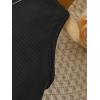 imageFloerns Girls 2 Piece Outfit Ruffle Trim Tee Top with Paperbag Waist Shorts SetBlack and Khaki
