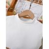 imageFloerns Girls 2 Piece Outfit Ruffle Trim Tee Top with Paperbag Waist Shorts SetWhite and Khaki