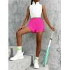 imageFloerns Girls 2 in 1 Workout Running Athletic Tennis Butterfly Flowy Shorts Hot Pink 1112Y