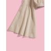 imageFloerns Girls Off The Shoulder Flounce Long Sleeve Ruched Blouse Crop TopsApricot