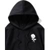 imageFloerns Mens Graphic Print Long Sleeve Drawstring Hoodie Pullover SweatshirtBlack