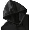 imageFloerns Mens Graphic Print Long Sleeve Drawstring Hoodie Pullover SweatshirtBlack Ink Slogan