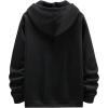 imageFloerns Mens Graphic Print Long Sleeve Drawstring Hoodie Pullover SweatshirtBlack Ink Slogan