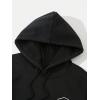 imageFloerns Mens Graphic Print Long Sleeve Drawstring Hoodie Pullover SweatshirtBlack White Cartoon