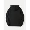 imageFloerns Mens Graphic Print Long Sleeve Drawstring Hoodie Pullover SweatshirtBlack White Cartoon