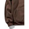 imageFloerns Mens Graphic Print Long Sleeve Drawstring Hoodie Pullover SweatshirtCoffee Brown