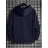 imageFloerns Mens Graphic Print Long Sleeve Drawstring Hoodie Pullover SweatshirtDeep Blue