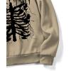 imageFloerns Mens Graphic Print Long Sleeve Drawstring Hoodie Pullover SweatshirtKhaki Letter