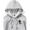 imageFloerns Mens Graphic Print Long Sleeve Drawstring Hoodie Pullover SweatshirtLight Grey