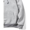 imageFloerns Mens Graphic Print Long Sleeve Drawstring Hoodie Pullover SweatshirtLight Grey