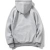 imageFloerns Mens Graphic Print Long Sleeve Drawstring Hoodie Pullover SweatshirtLight Grey