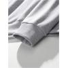 imageFloerns Mens Graphic Print Long Sleeve Drawstring Hoodie Pullover SweatshirtPale Grey
