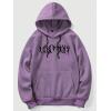 imageFloerns Mens Graphic Print Long Sleeve Drawstring Hoodie Pullover SweatshirtPurple Skeleton
