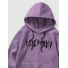 imageFloerns Mens Graphic Print Long Sleeve Drawstring Hoodie Pullover SweatshirtPurple Skeleton