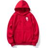 imageFloerns Mens Graphic Print Long Sleeve Drawstring Hoodie Pullover SweatshirtRed