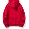 imageFloerns Mens Graphic Print Long Sleeve Drawstring Hoodie Pullover SweatshirtRed