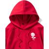 imageFloerns Mens Graphic Print Long Sleeve Drawstring Hoodie Pullover SweatshirtRed