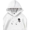 imageFloerns Mens Graphic Print Long Sleeve Drawstring Hoodie Pullover SweatshirtWhite