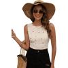 imageFloerns Womens Boho Sleeveless Backless Tie Back Allover Print Crop Tank TopsApricot Heart