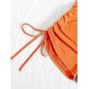 imageFloerns Womens Casual Elastic Waist Sports Shorts Drawstring Ruched Track ShortsOrange