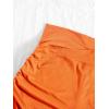 imageFloerns Womens Casual Elastic Waist Sports Shorts Drawstring Ruched Track ShortsOrange