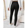 imageFloerns Womens High Waist Split Slit Hem Stretchy Rib Knit Leggings PantsBlack Plain