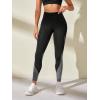 imageFloerns Womens Leopard Mesh High Waisted Tummy Control Squat Leggings with PocketBlack Grey Multi