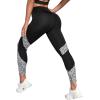 imageFloerns Womens Leopard Mesh High Waisted Tummy Control Squat Leggings with PocketBlack Leopard