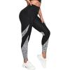 imageFloerns Womens Leopard Mesh High Waisted Tummy Control Squat Leggings with PocketBlack Leopard
