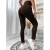 imageFloerns Womens Leopard Mesh High Waisted Tummy Control Squat Leggings with PocketCoffee Brown